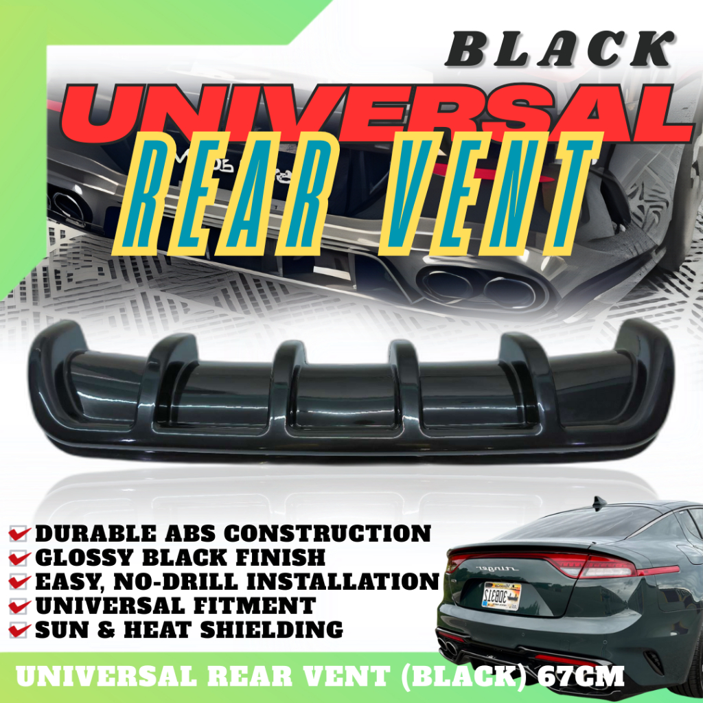 OC 67CM UNIVERSAL REAR VENT BLACK (12193) | Shopee Philippines