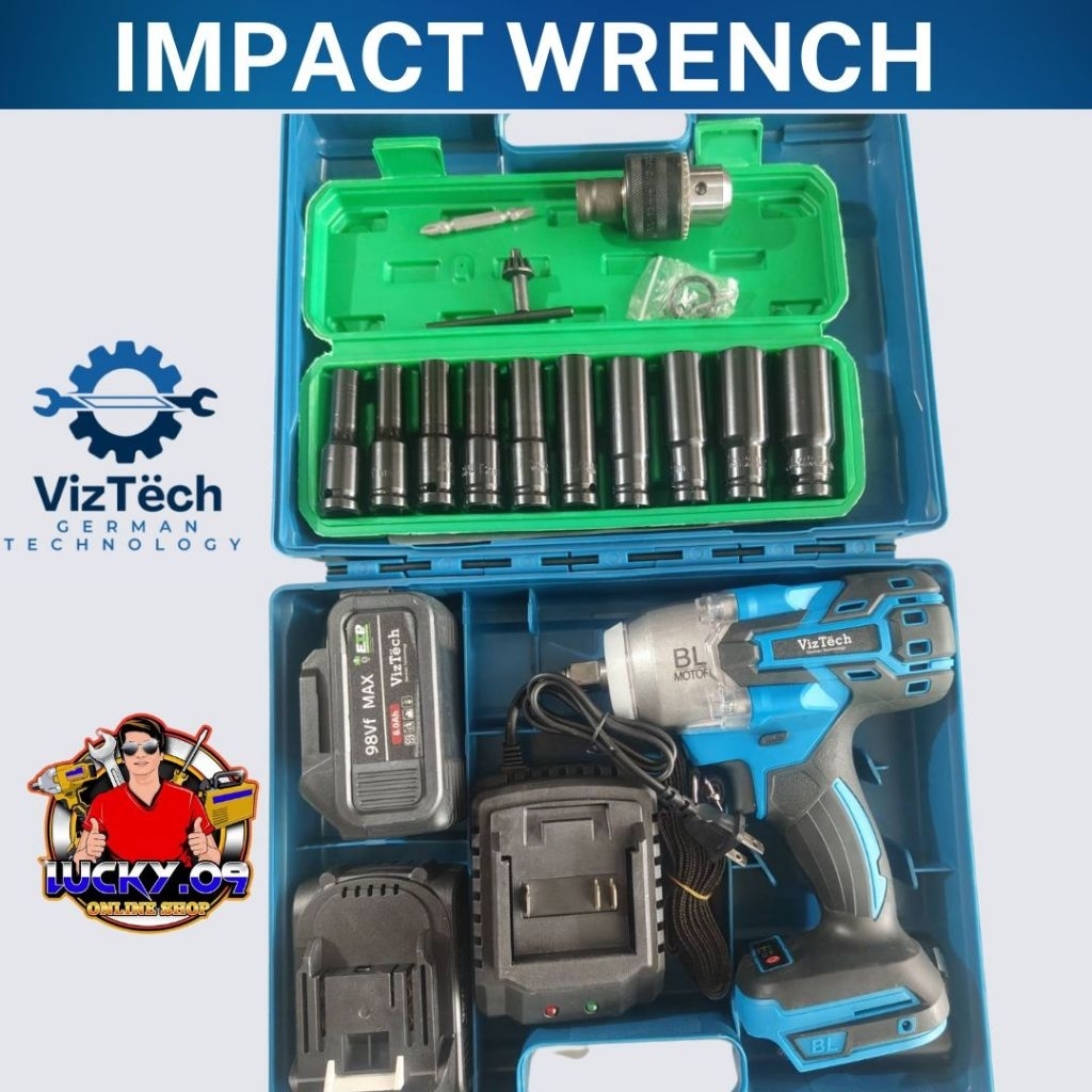 VizTëch Impact Wrench Mid Torque 700nm max Torque | Shopee Philippines