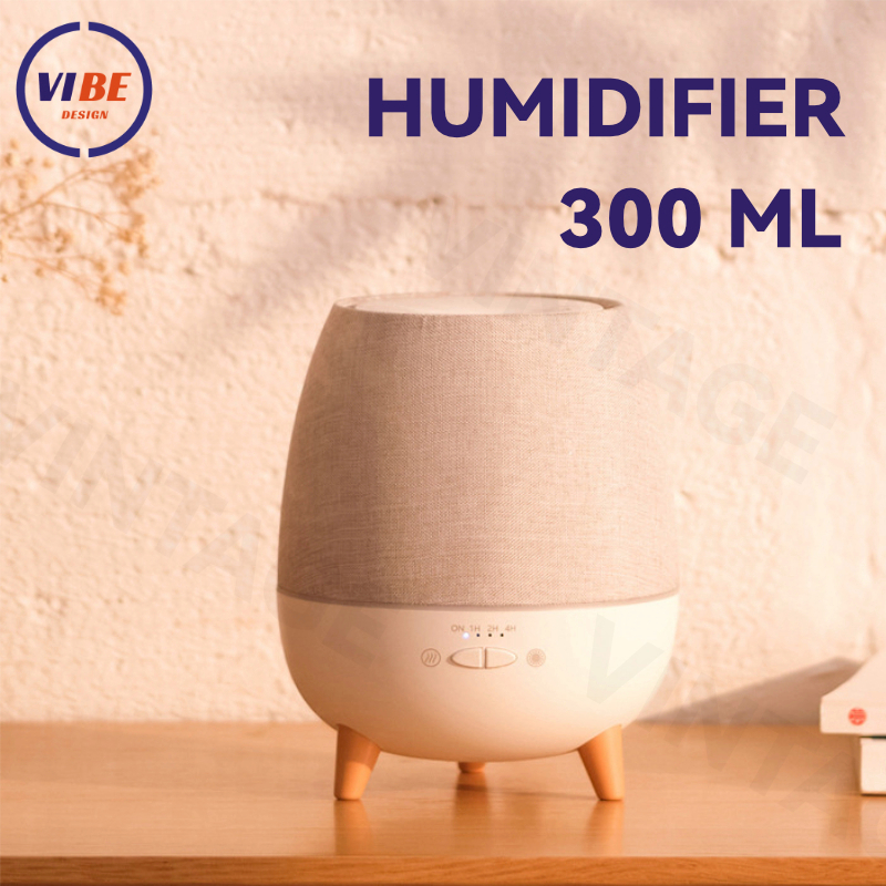 300ML 2-Speed Light Fabric Humidifier with Essential Oil Ultrasonic ...