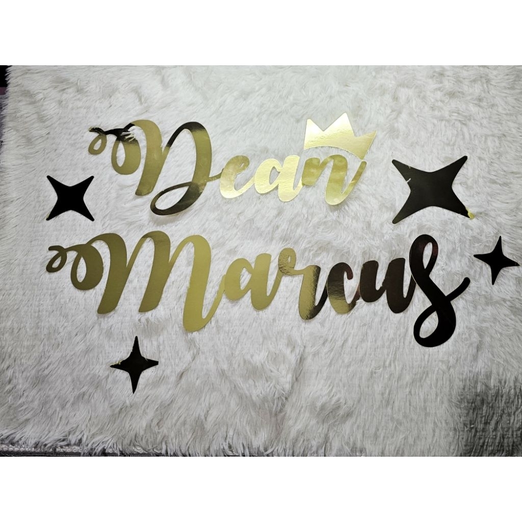 GLOSSY Lettering Cut Out for Backdrop (Birthdays, Baptism, Wedding ...
