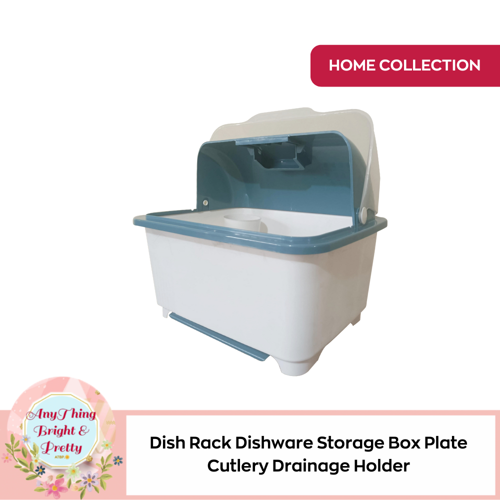 Home Collection: Dish Rack Dishware Storage Box Plate Cutlery Drainage ...