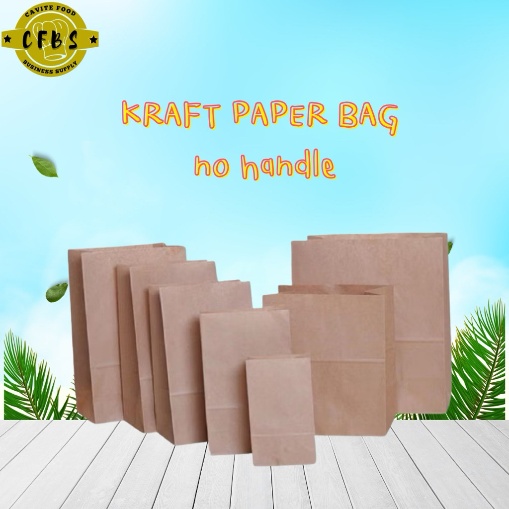 BROWN SUPOT | KRAFT PAPER BAG NO HANDLE | ECO PACKAGING | Shopee ...