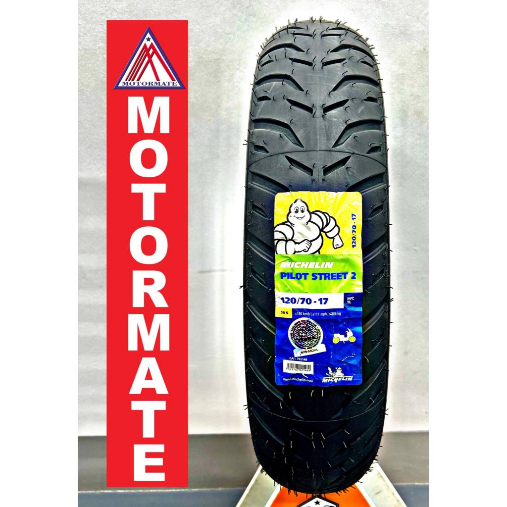 Michelin 120/70-17 Pilot Street (FREE TIRE SEALANT AND TIRE VALVE) - Main Image