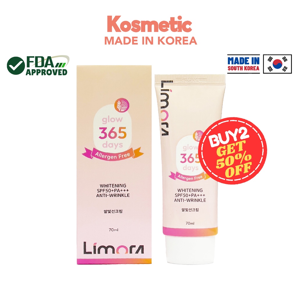 BUY 1 TAKE 1 [LIMORA] Rice Glow Whitening Sunscreen SPF50+ PA+++ - 70ml ...