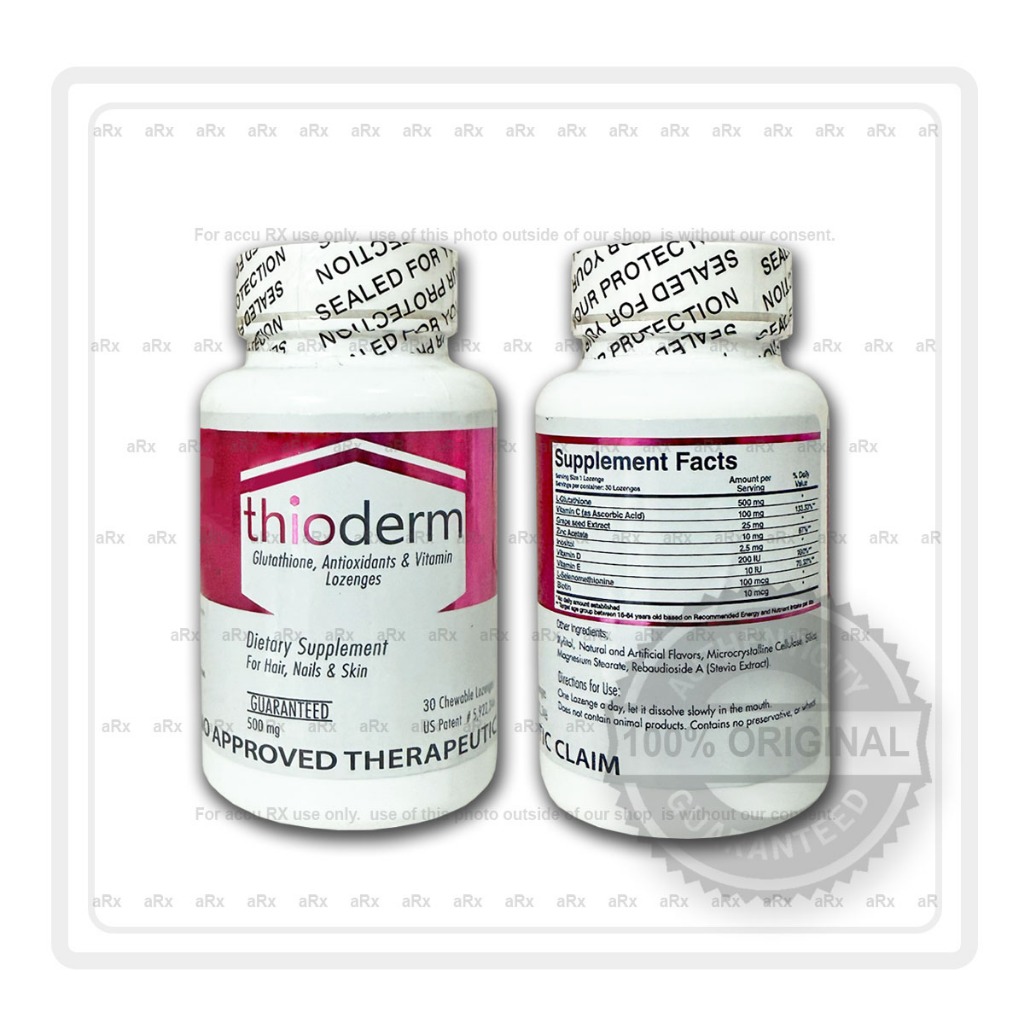 thioderm glutathione Thioderm Glutathione Lozenges 30pcs