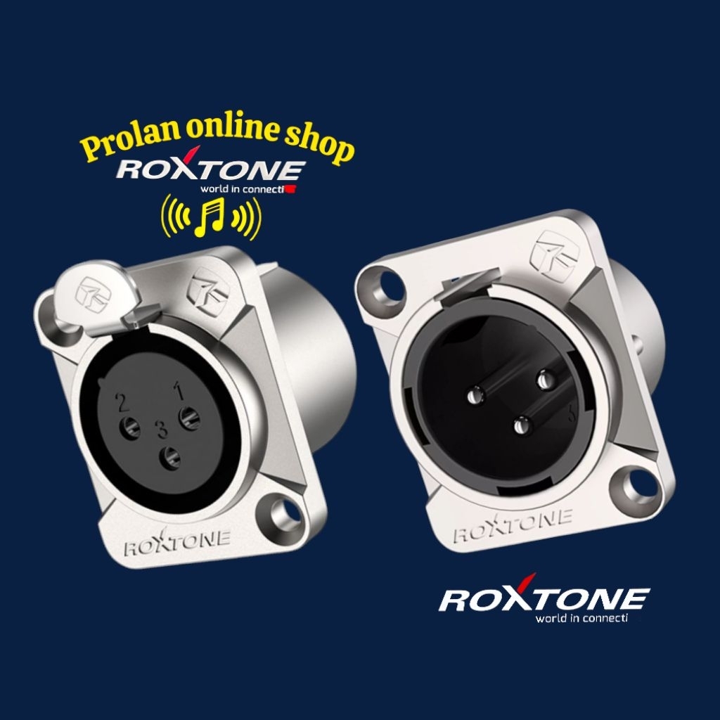 ROXTONE: XLR FEMALE SOCKET & XLR MALE SOCKET (MOUNTABLE ) | Shopee ...