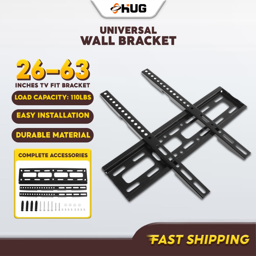 Hug 26-63 LED LCD TV Flat Wall Bracket / Wall Mount | Shopee Philippines
