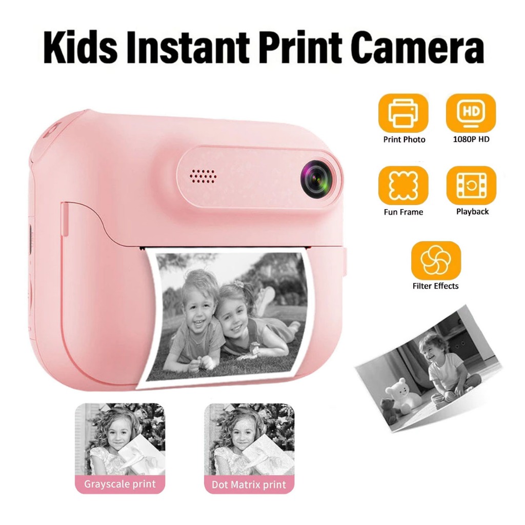 Kids Instant Printing Camera Wireless Digital Camera Printing Bluetooth ...