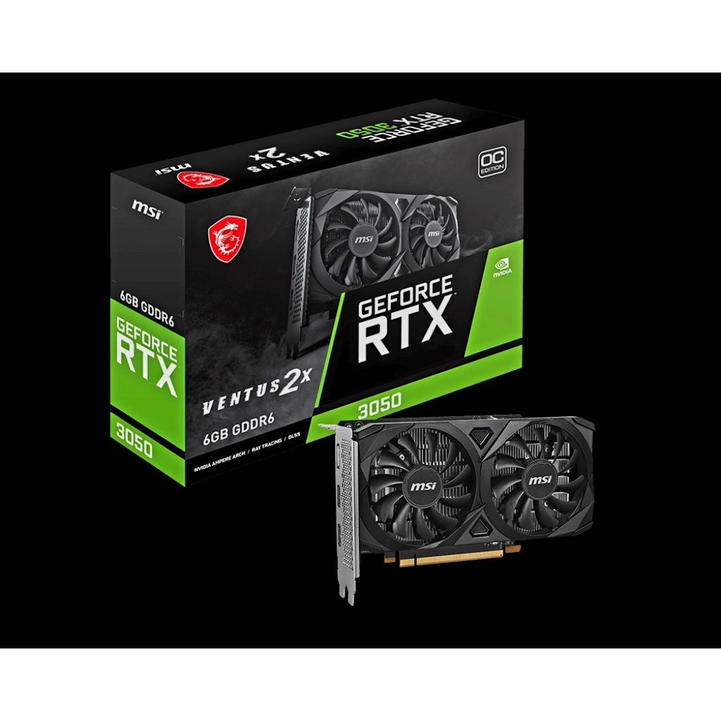 MSI GeForce RTX 3050 VENTUS 2X E 6G OC GRAPHICS CARD | Shopee Philippines
