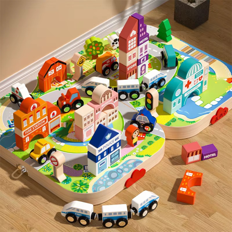 The Kiddie Concept City Blocks Set Wooden Educational ToyThe Kiddie ...