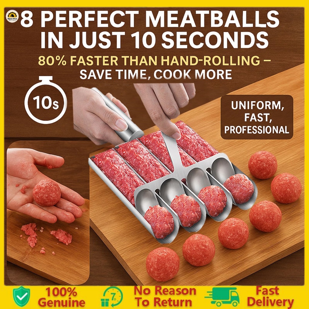3/4 Rows Meatball Maker 304 Stainless Steel Household Fish Ball Making ...