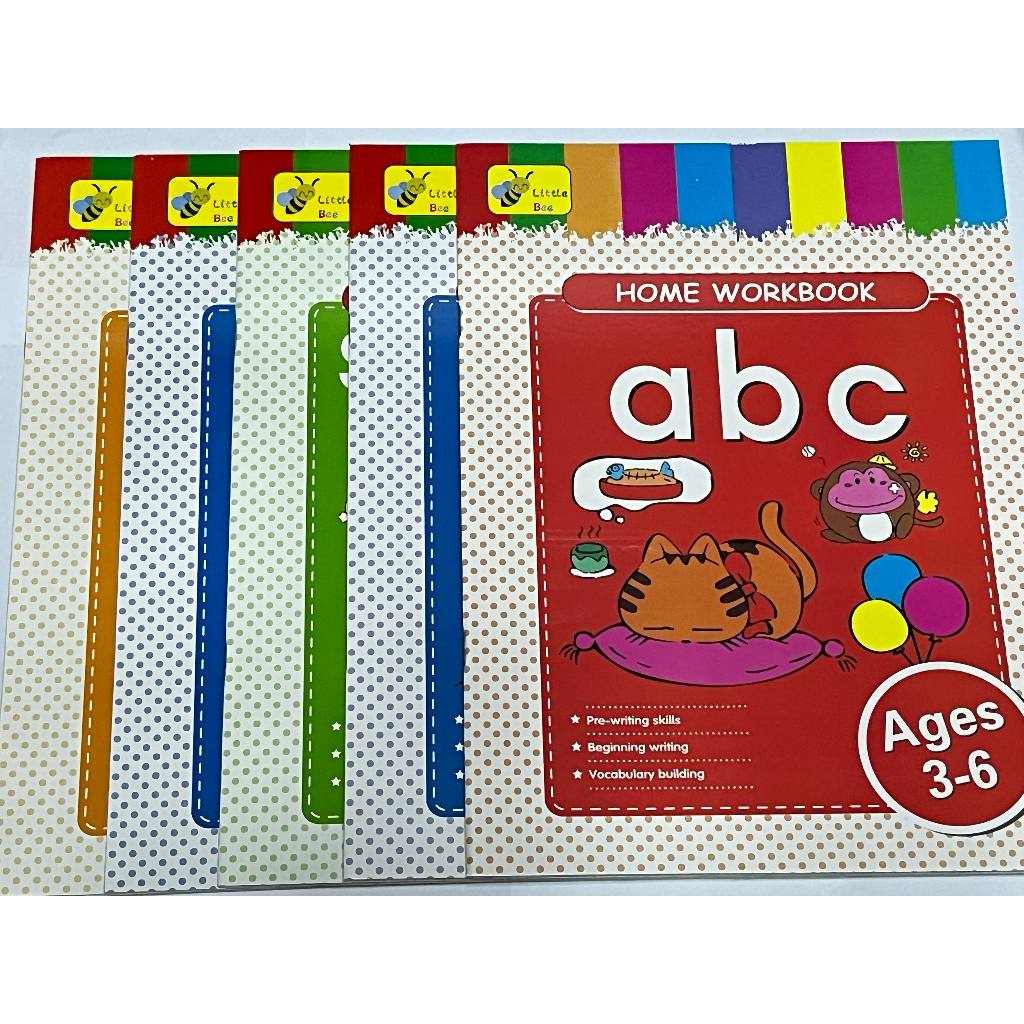 Homework Workbook Set (5 Books) – Alphabet, Phonics, Counting & Basic ...