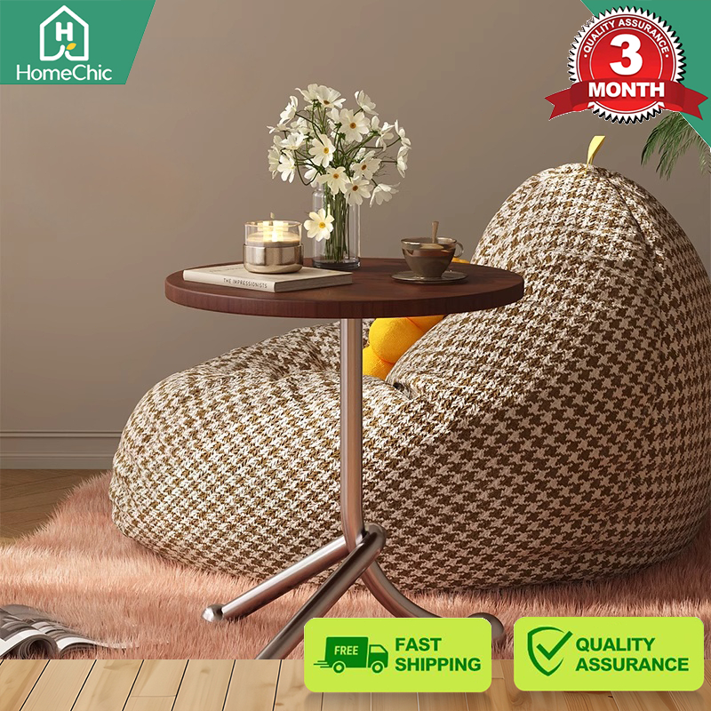 Second-hand solid wood coffee table small round table simple creative ...