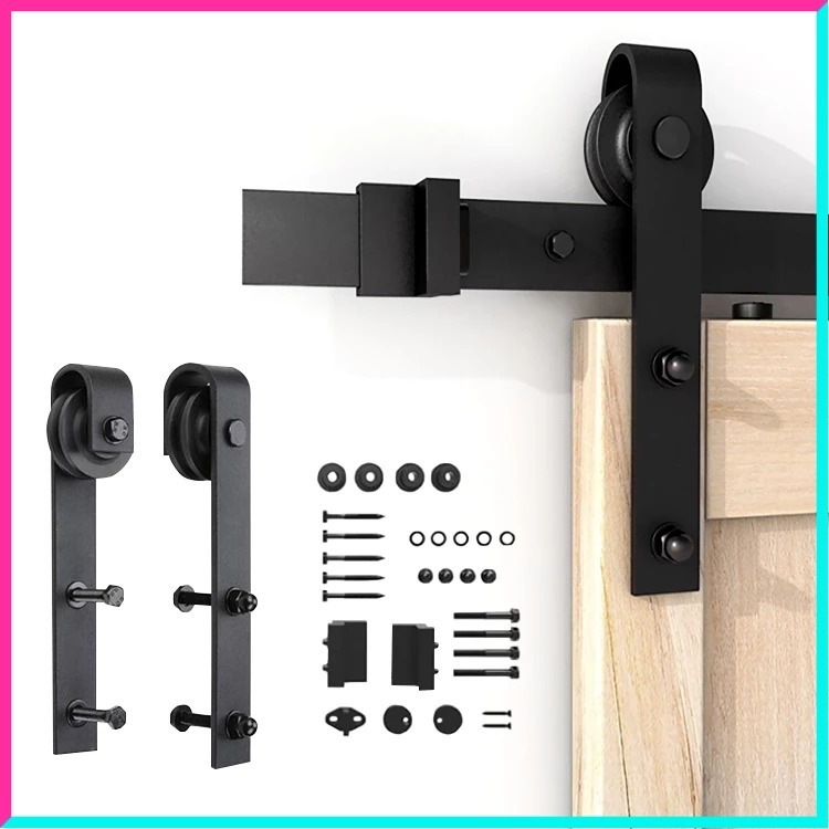 1set Barn Door Slide Track Barn Door Guide Sliding Rail Close Slides ...