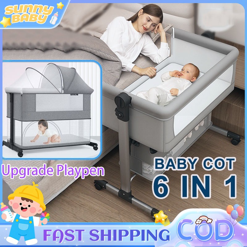 Crib For Baby Swing Bed Crib Set Bassinet Baby Folding Baby Crib Safe  Cradle With Mosquito Net - Main Image