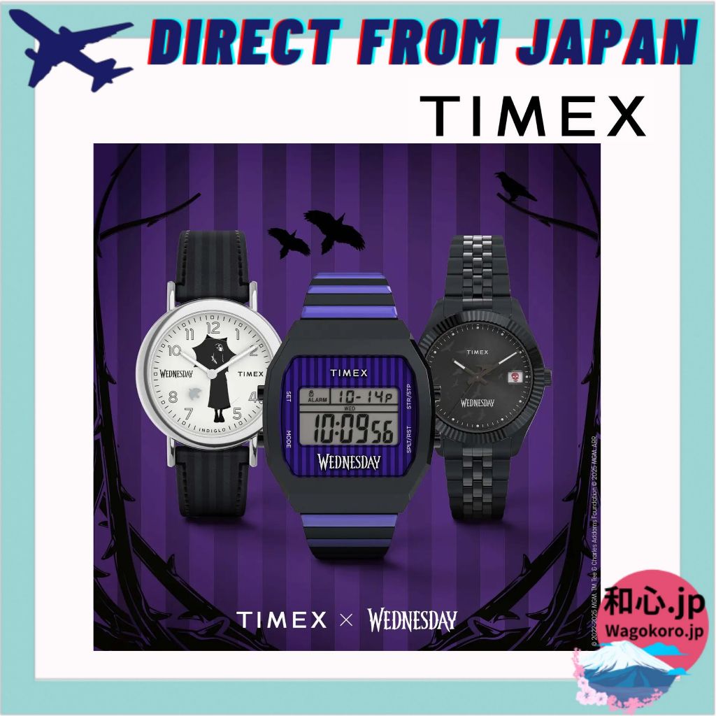 Timex x Wednesday limited edition collection 2025 TW2Y19600 / TW2Y19400 ...