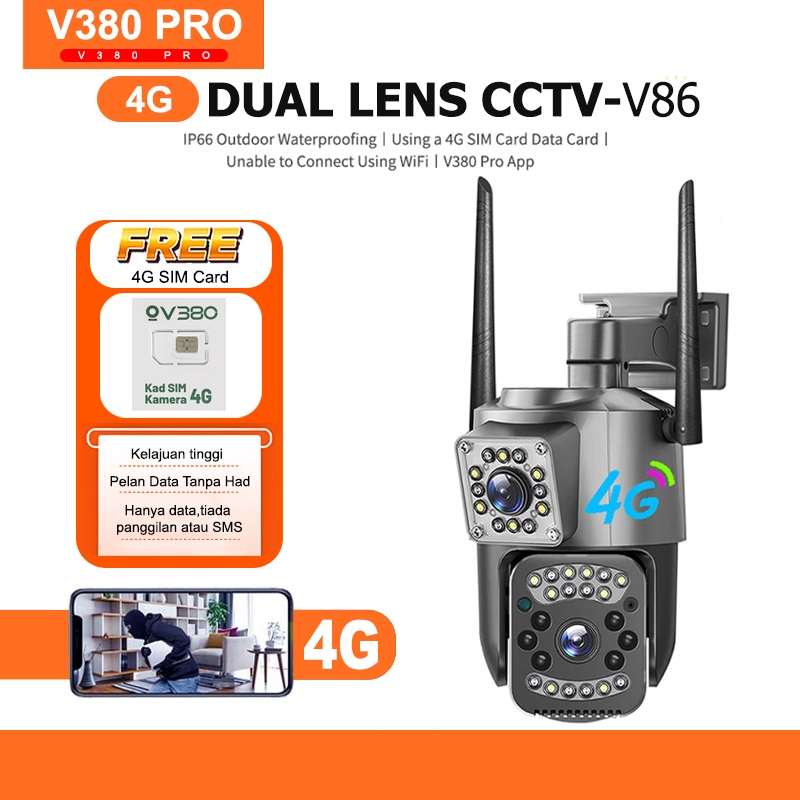 V380 Pro Wireless Dual lens Outdoor Waterproof Wifi 360 Cctv Camera HD ...
