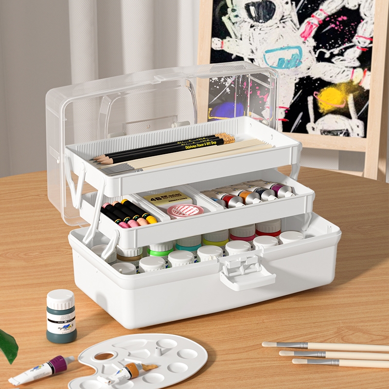 Activebae 3 Layer Foldable Multipurpose Art Craft Organizer Portable ...