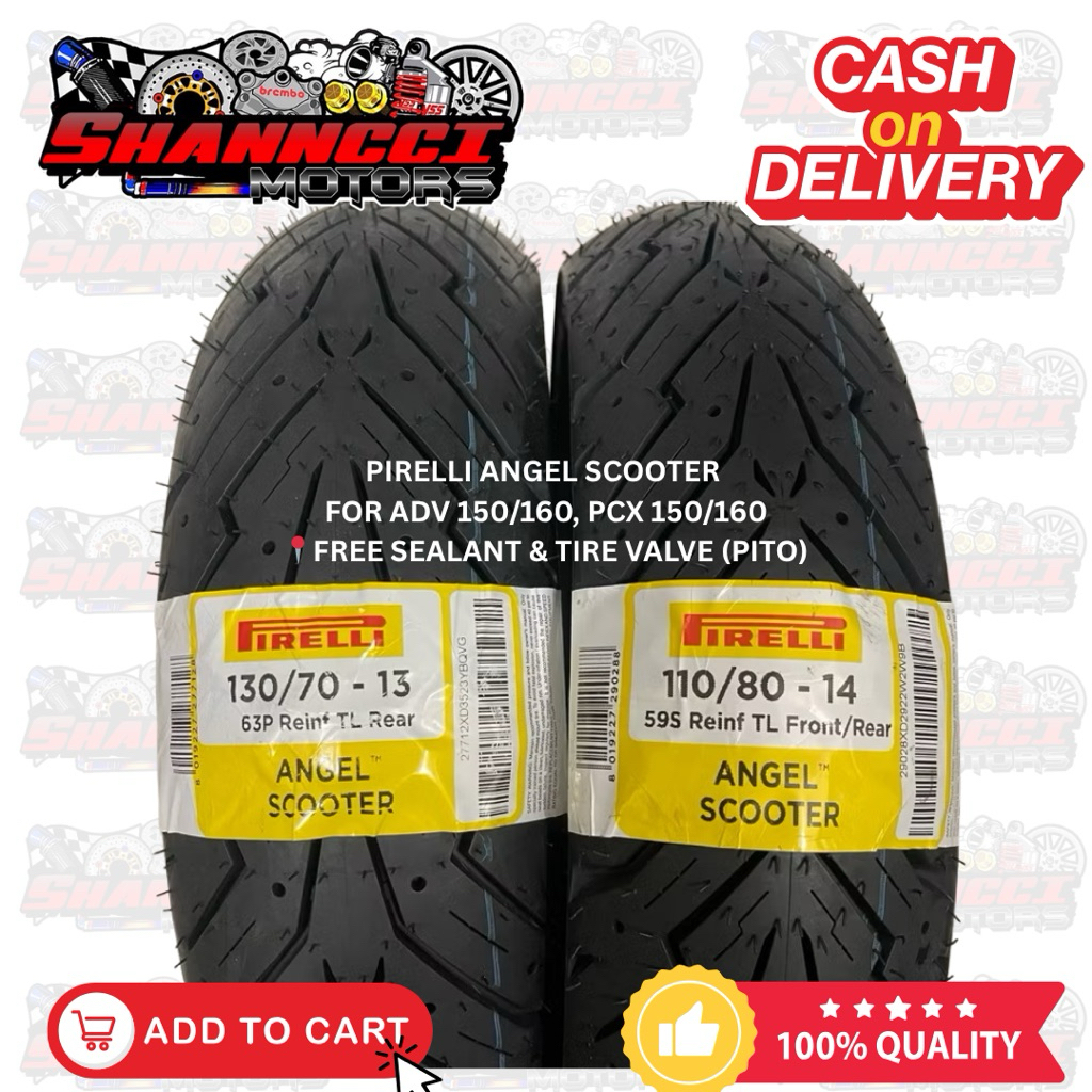 PIRELLI ANGEL SCOOTER TIRES FOR PCX 150/160 & ADV 150/160 | FREE ...