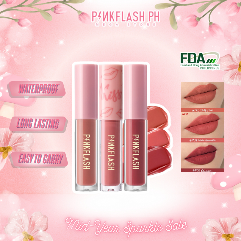 PINKFLASH 3 Pcs Waterproof Liquid Lipstick Lip Set | Shopee Philippines