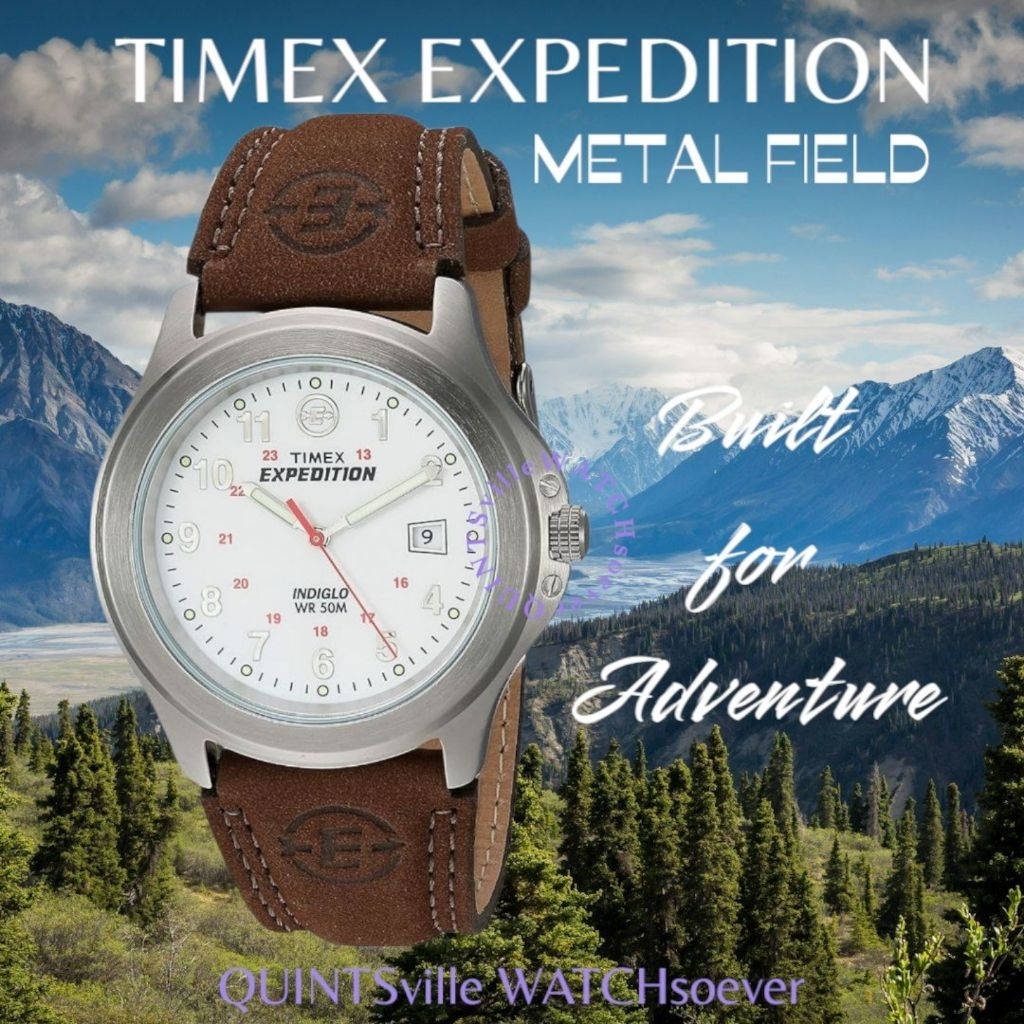 TIMEX EXPEDITION Metal Field Leather Strap Watch T44381SU | Shopee ...