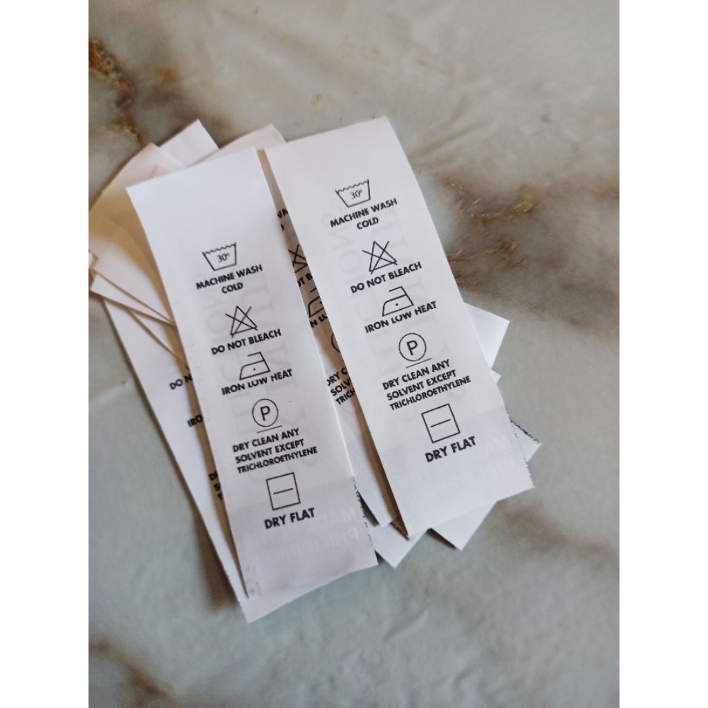 50pcs CustomWash Care Label (nylon taffeta) | Shopee Philippines
