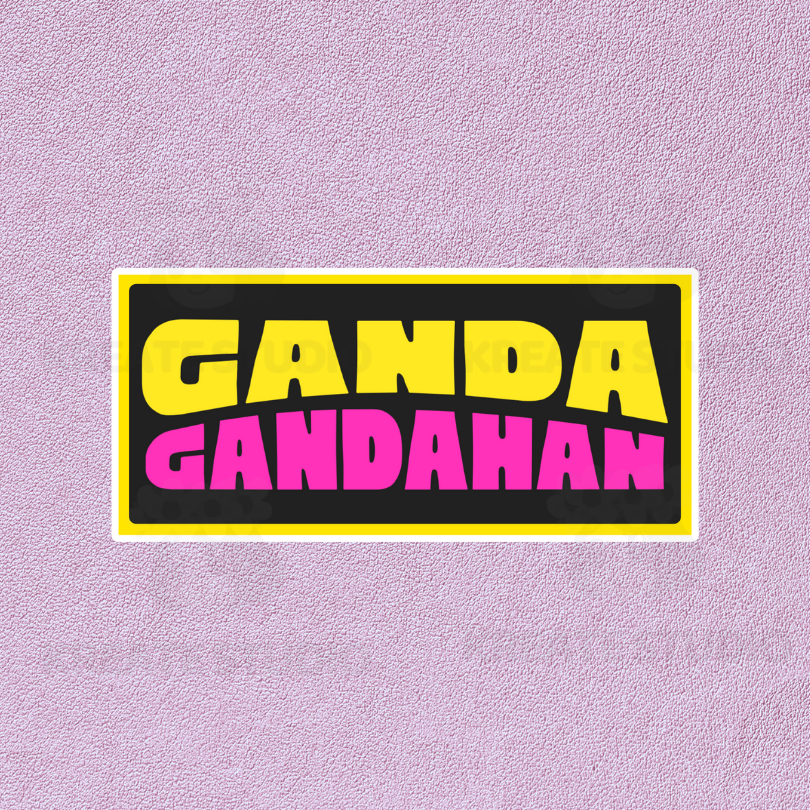 GANDA GANDAHAN STICKER | Jeepney Signage Inspired Laminated Waterproof ...