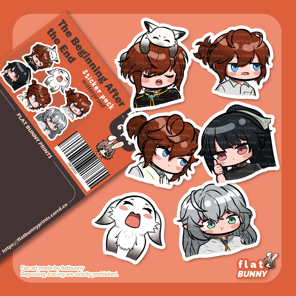 The Beginning After the End Waterproof Stickers | Flat Bunny Prints ...
