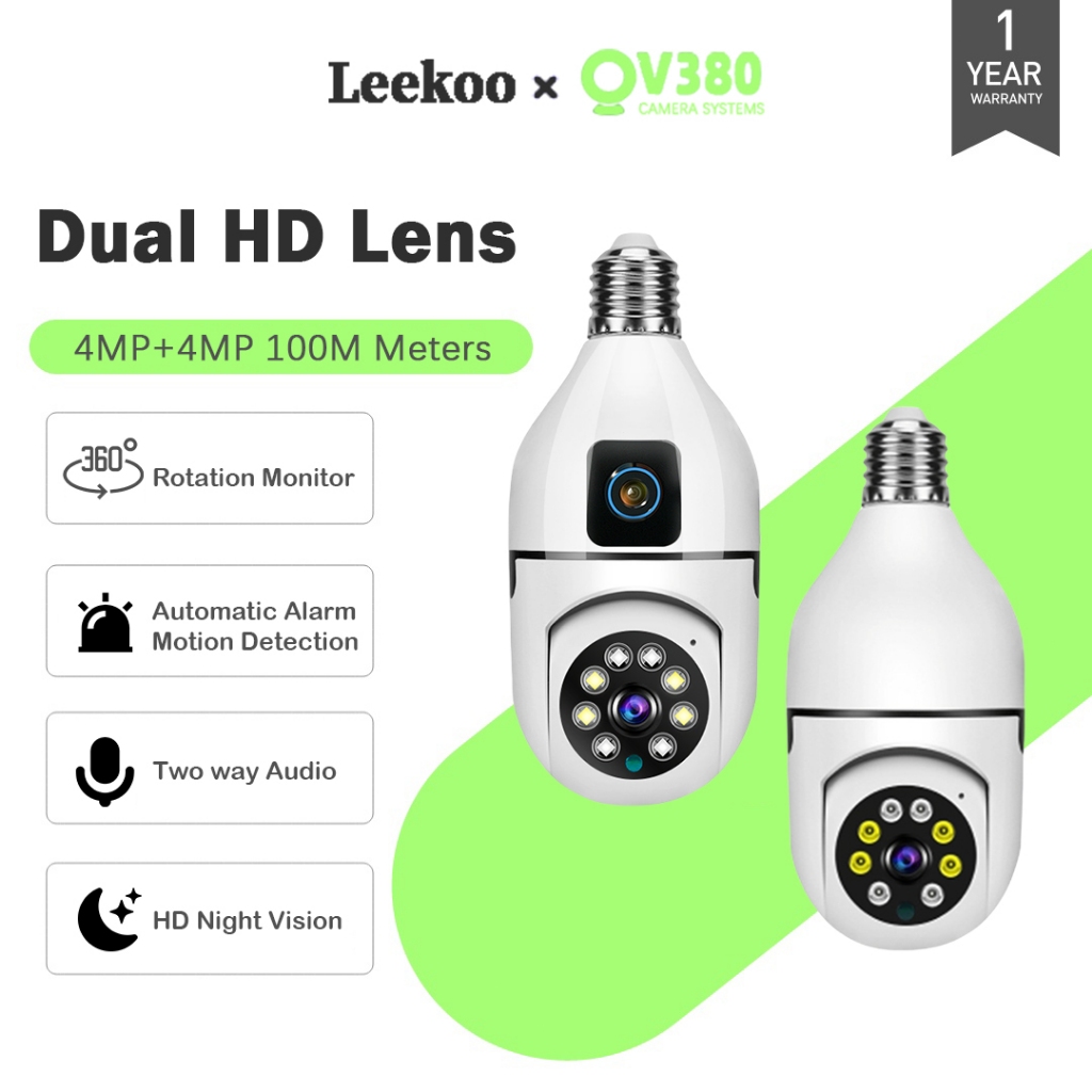V380 PRO CCTV Camera Q19 Plus Dual Lens HD 1080P WiFi Wireless Network ...