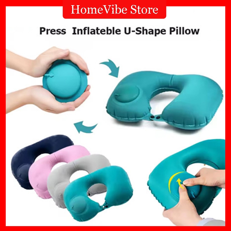 Inflatable Neck pillow For Travel U Shaped Multifunction Foldable ...