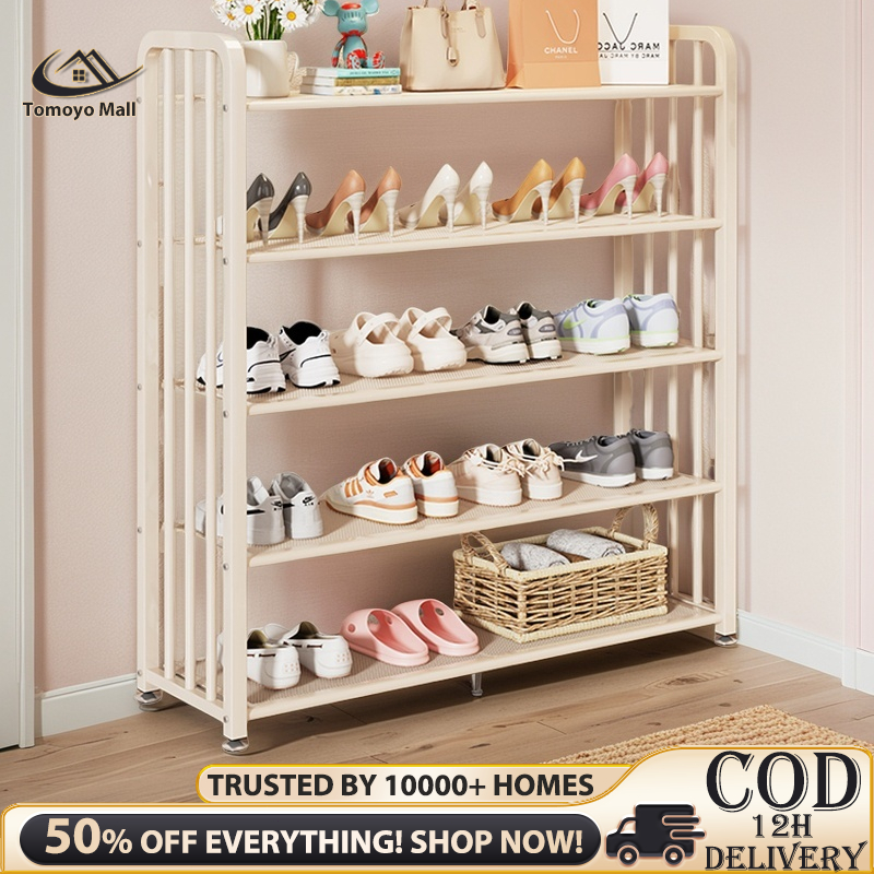 3-5 Layer Iron Mesh Shoe Rack Multilayer Shoe Rack Space Saving Bedroom ...