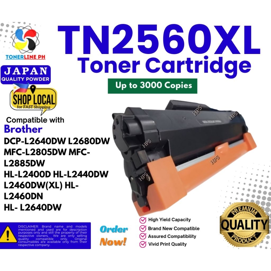 TN2560XL TN2560 Toner Cartridge/Chip/Toner 500g Compatible for Brother ...