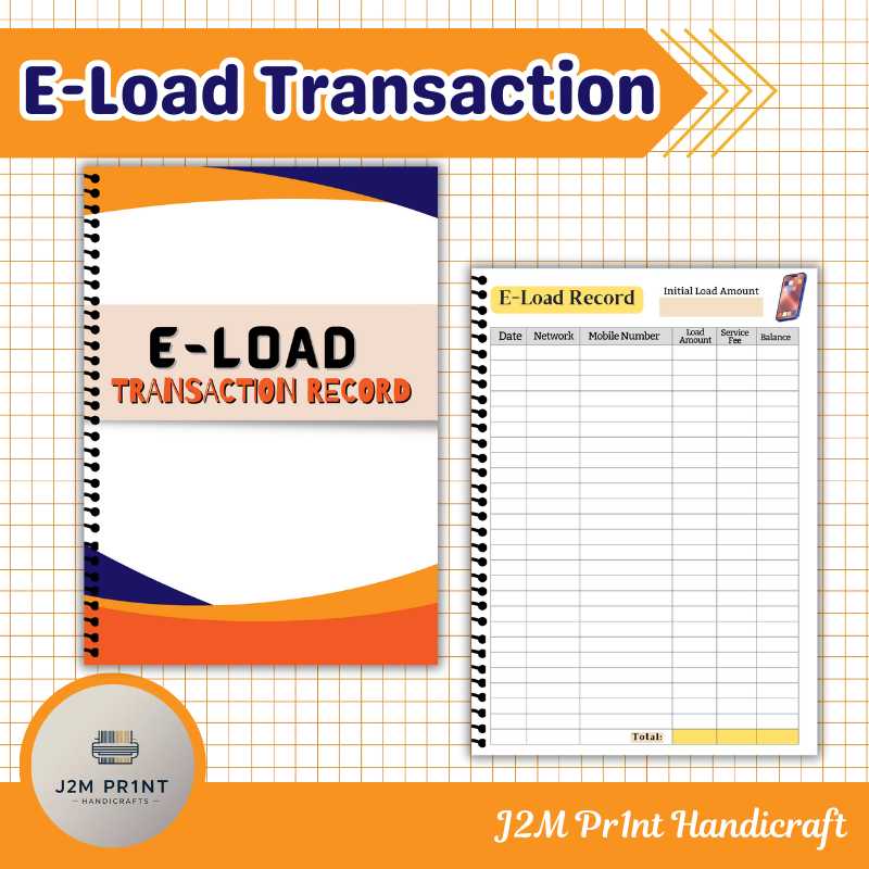 E-Load Transaction Record / 50 Sheets (Back-to-Back) | Shopee Philippines
