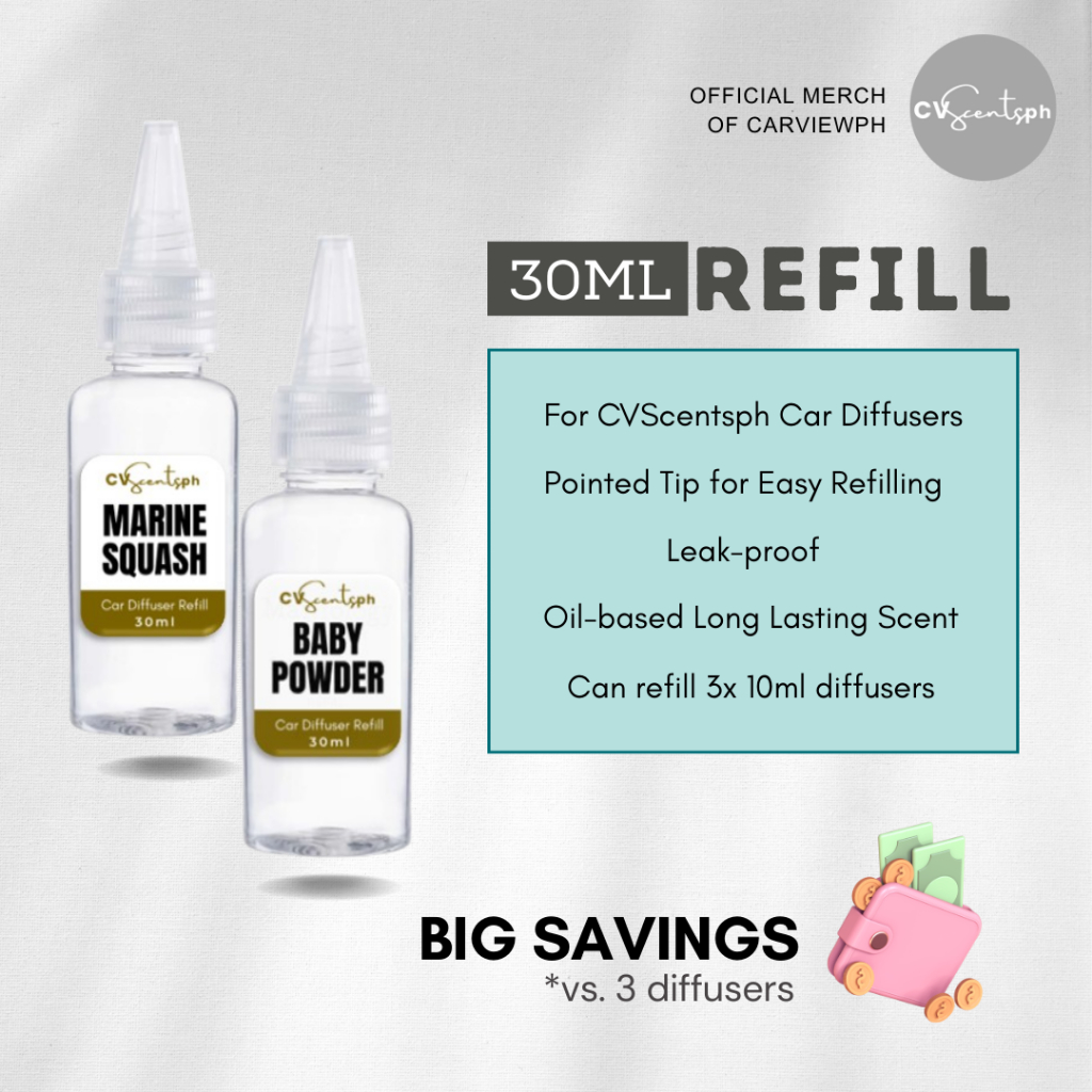 30ml Car Diffuser Refill Oil-Based Car Perfume | Shopee Philippines