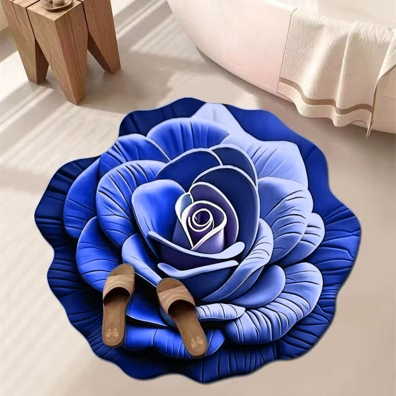 AB - 3D three-dimensional anisotropic flower diatom mud floor mat anti ...