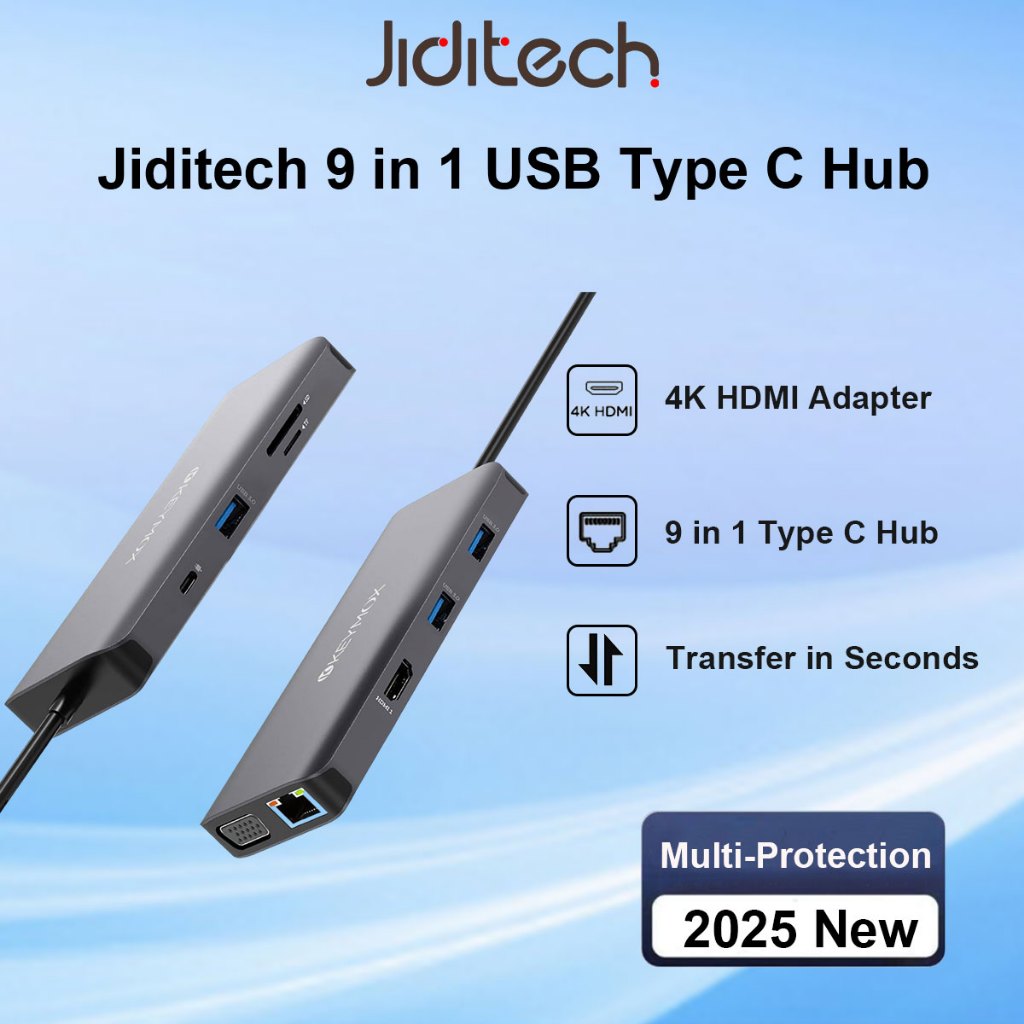9 in 1 Type C Hub USB 3.0 Concentrator Docking Station TF SD Card ...
