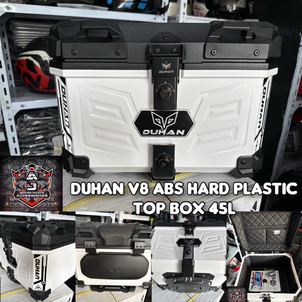 DUHAN V8 ABS HARD PLASTIC TOP BOX 45 LITTERS | Shopee Philippines