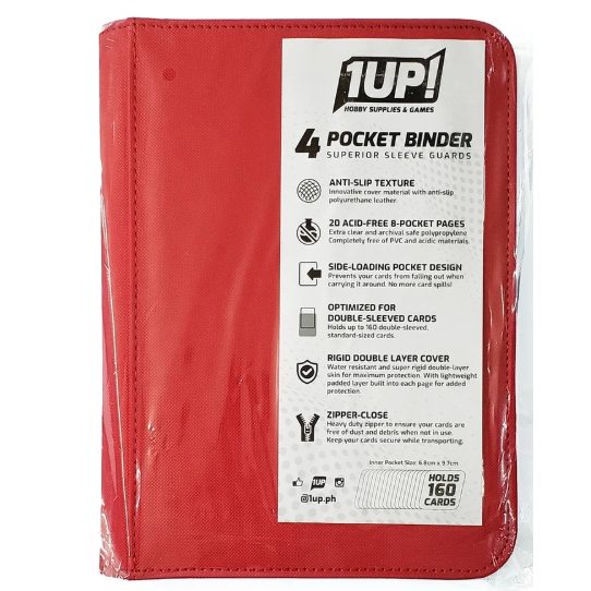4-Pocket Zipper Card Binder by 1UP | Card Album | TCG, Pokemon, Magic ...