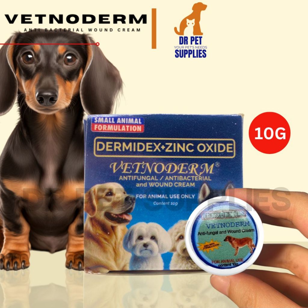 (New Packaging) 10g Vetnoderm Wound Cream Antibacterial Pet Dog Cat All ...