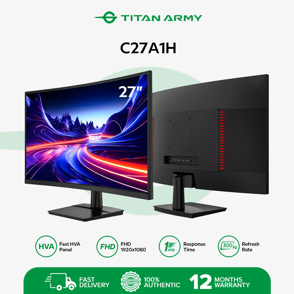TITAN ARMY C27A1H 27'' 300Hz HVA 1500R 1ms FHD 1920x1080 HDR10 99%SRGB ...