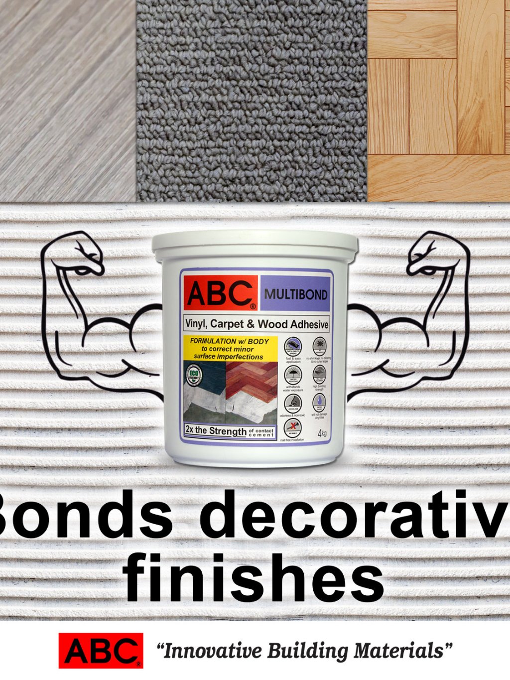 ABC Multibond Vinyl, Carpet & Wood Adhesive 4kg | Shopee Philippines