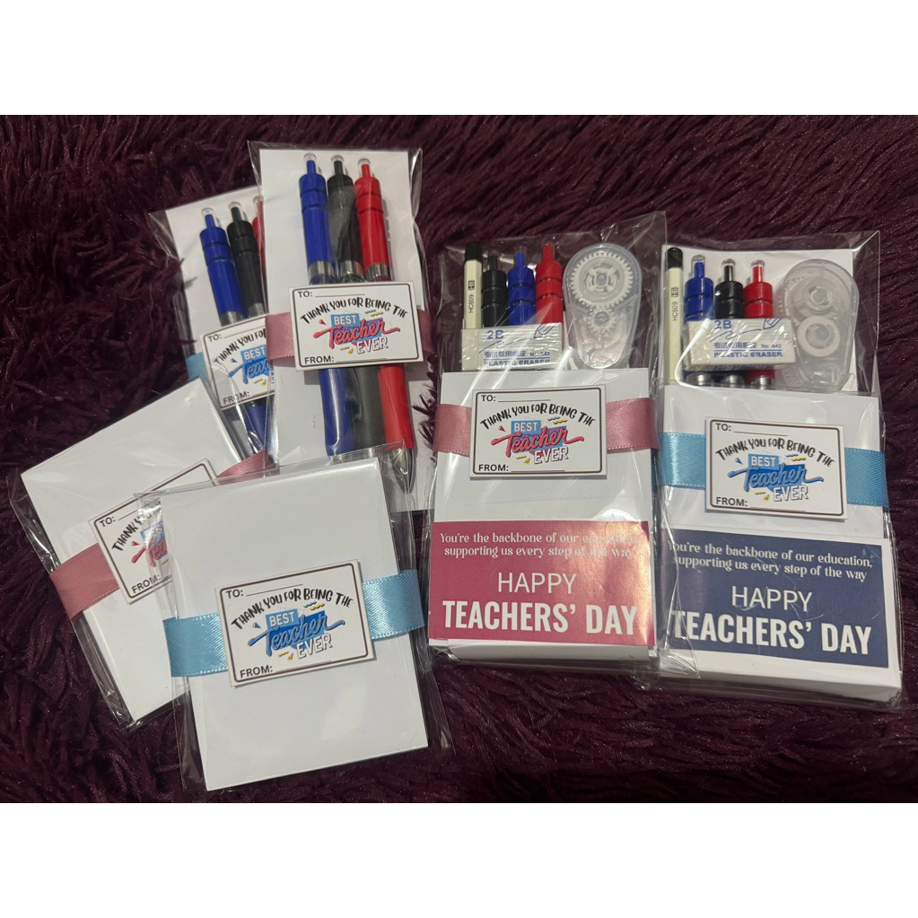 teachers day token gift present teacher essentials notepad pens pencil ...