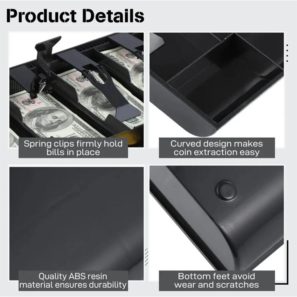 5 grid money cash coin register cashier box insert tray storage ...