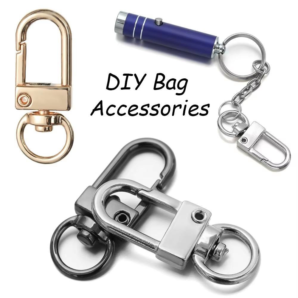 Premium 50Pcs/Set Versatile Keychain Bag Buckle DIY Zinc Alloy 3-point ...