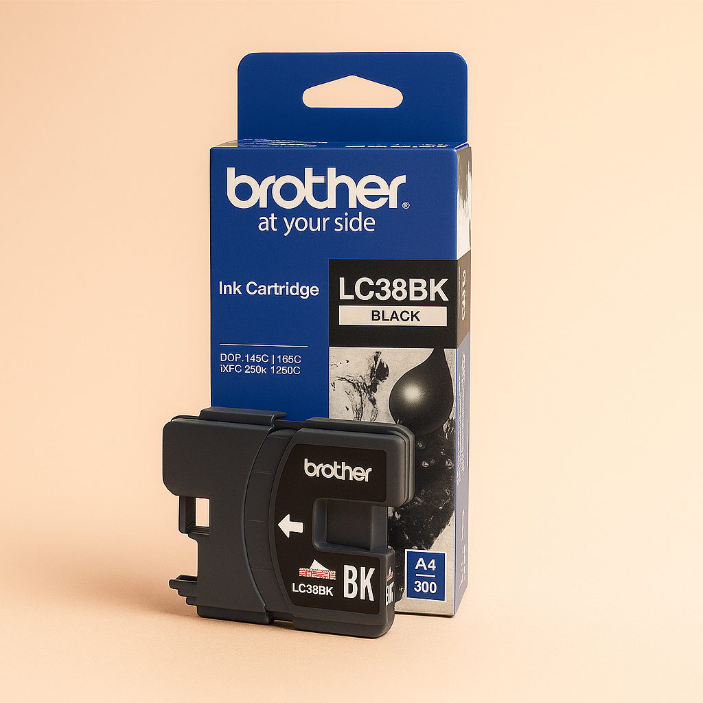Brother ink LC 38 BK BLACK Color Original Ink Cartridge DCP145C/165C ...