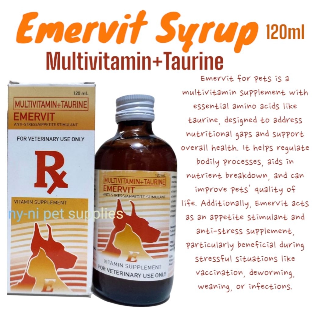 Anti-StressPets for Dogs and Cats| Emervit Syrup 120ml and Anxocare ...