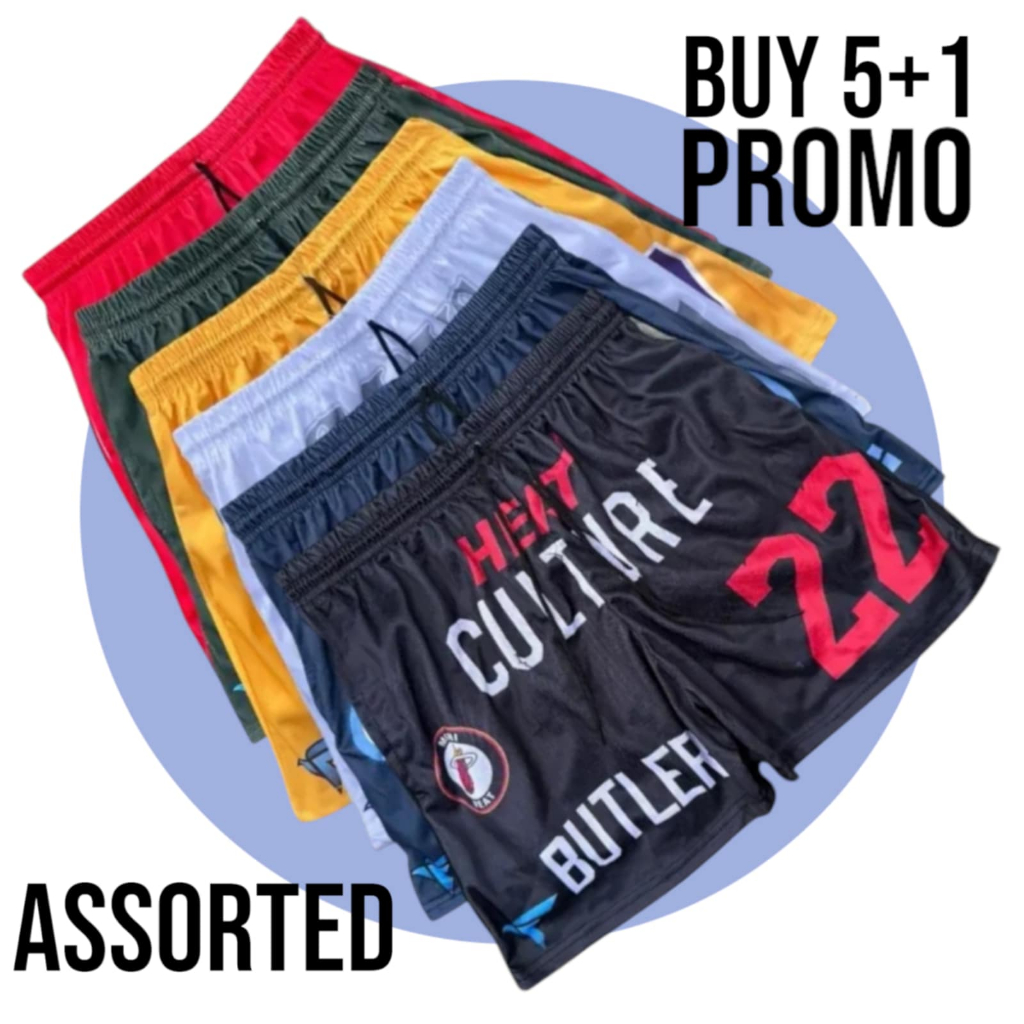 3/5/6pcs assorted color Drifit Shorts Jersey Style Above Knee ...