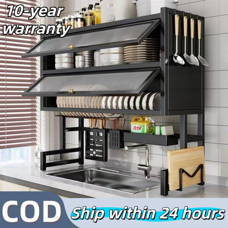 Dish Rack Kitchen Organizer Multi-Functional Sink Rack Stainless With ...