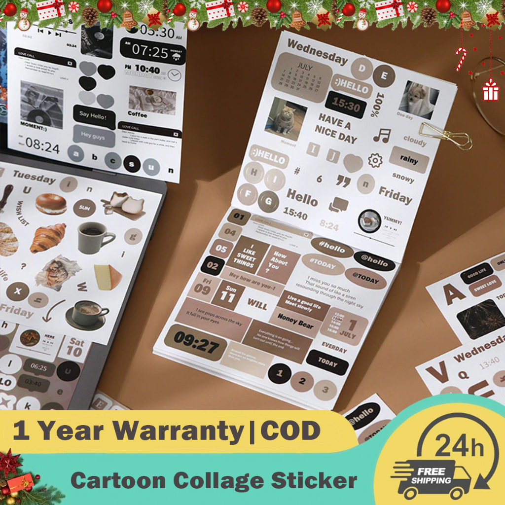 20Sheets Cartoon Sticker Student Book DIY Scrapbooking Collage Junk ...