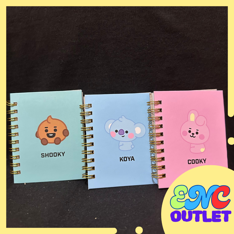 BT21 Mini Notebook Booklet Notepad Shooky Koya Cooky | Shopee Philippines